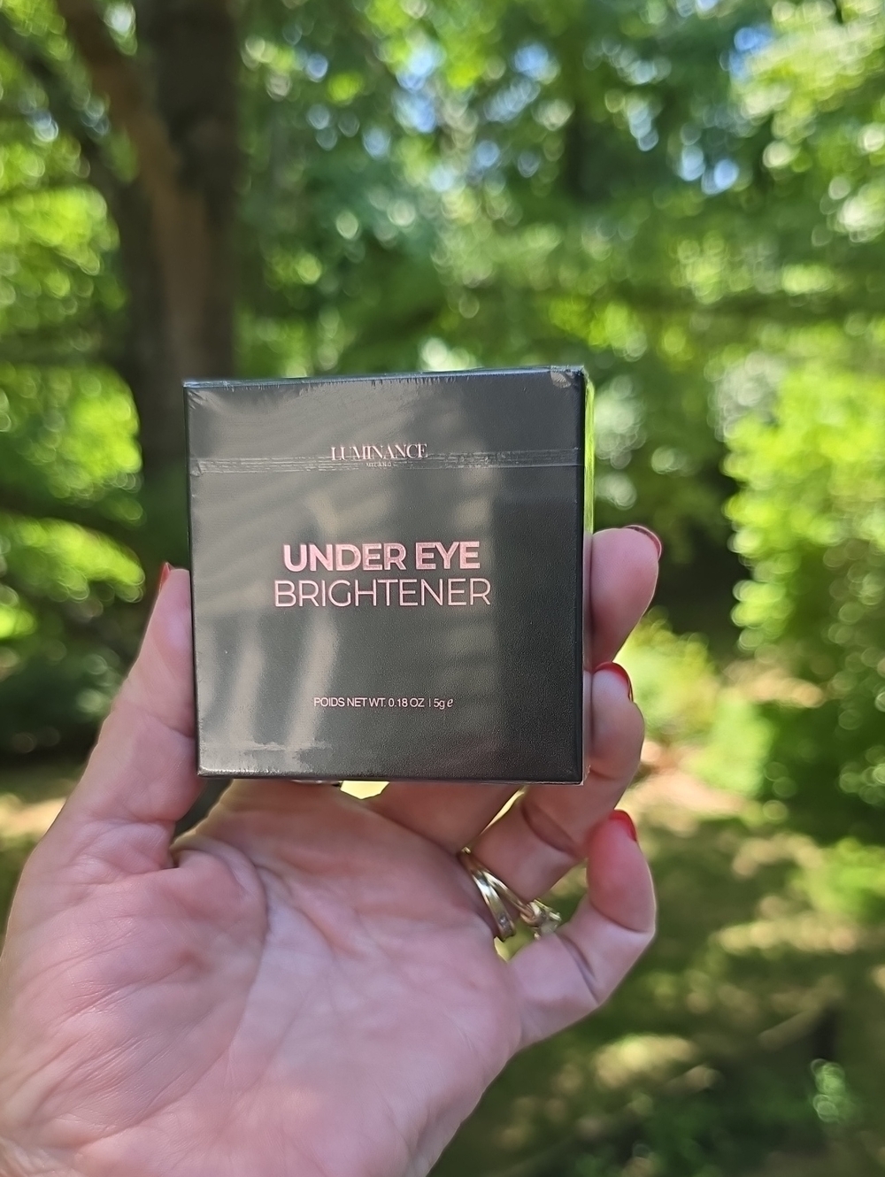 Luminance Compact in Black with Rose Gold Accents